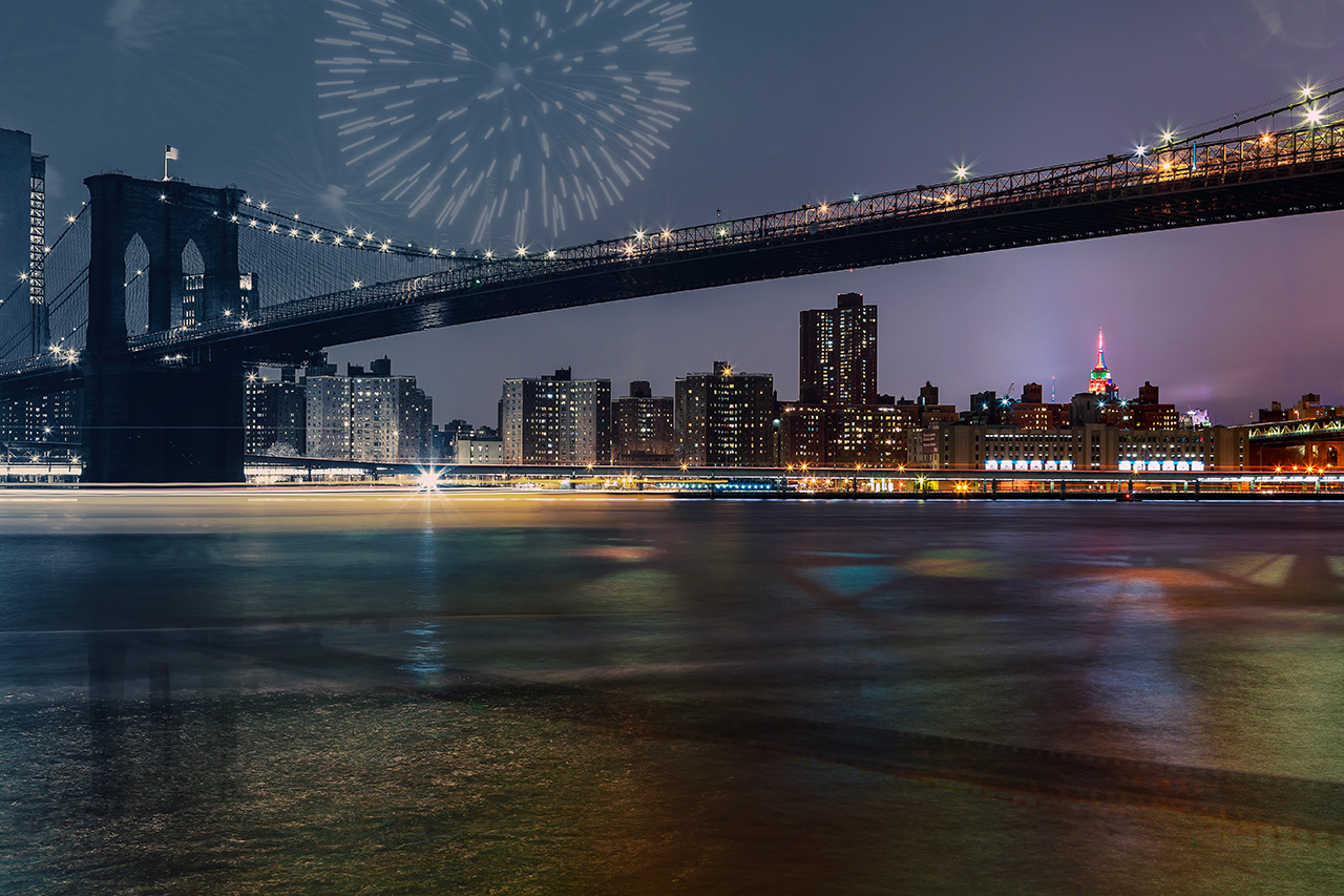 Credit Photo Photovs via Envato
Vue sur la skyline de Manhattan depuis Brooklyn Bridge Park